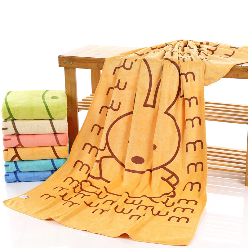 Cartoon Printed Microfiber Bath Towel 70×140cm | Kids & Family | Wholesale