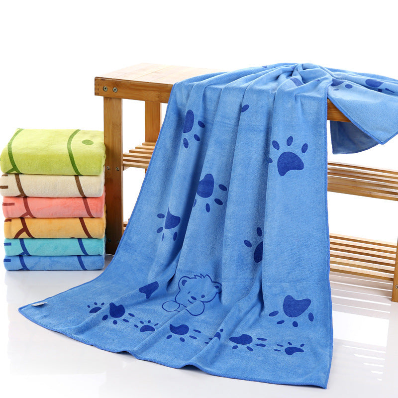 Cartoon Printed Microfiber Bath Towel 70×140cm | Kids & Family | Wholesale