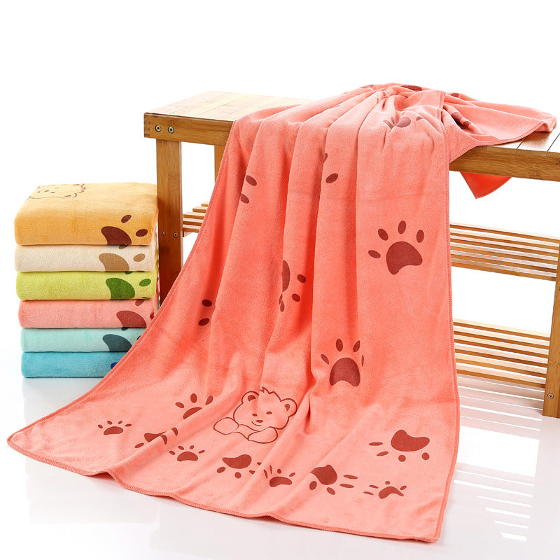 Cartoon Printed Microfiber Bath Towel 70×140cm | Kids & Family | Wholesale