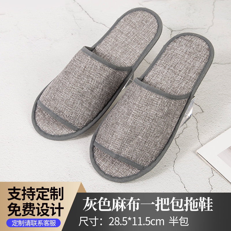 Hotel Disposable Slippers | Cotton Linen, Non-Slip, Custom Logo | Wholesale