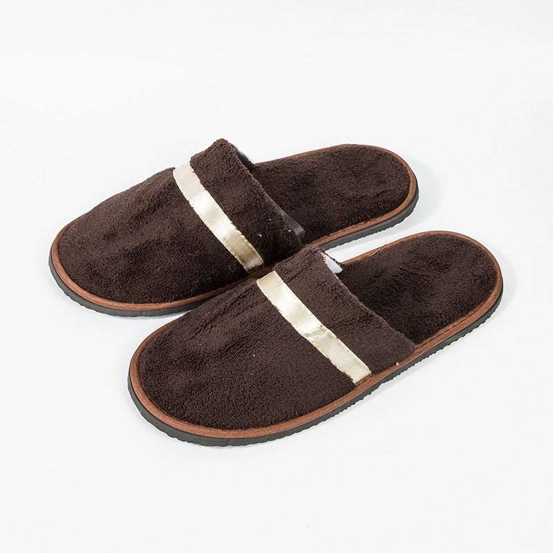 Thick Coral Fleece Disposable Slippers | Non-slip | Hotel, Airbnb & Beauty Salon