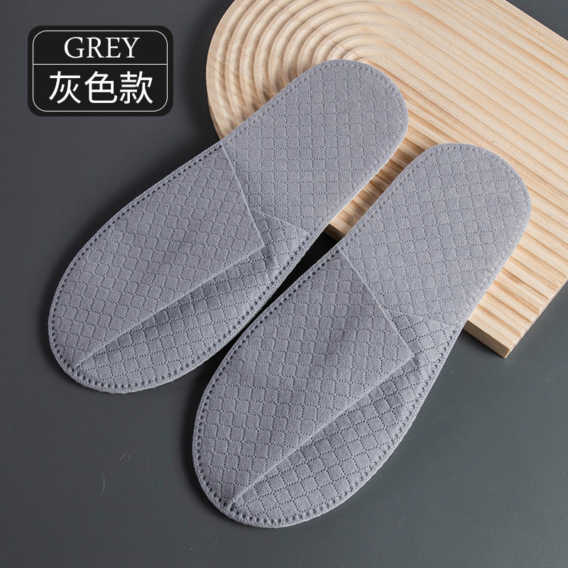 10 Pairs per Pack Disposable Hotel Slippers, Ultrasonic Needle-Punched Non-Woven Slippers, Non-Slip for Hotel & Guest Use
