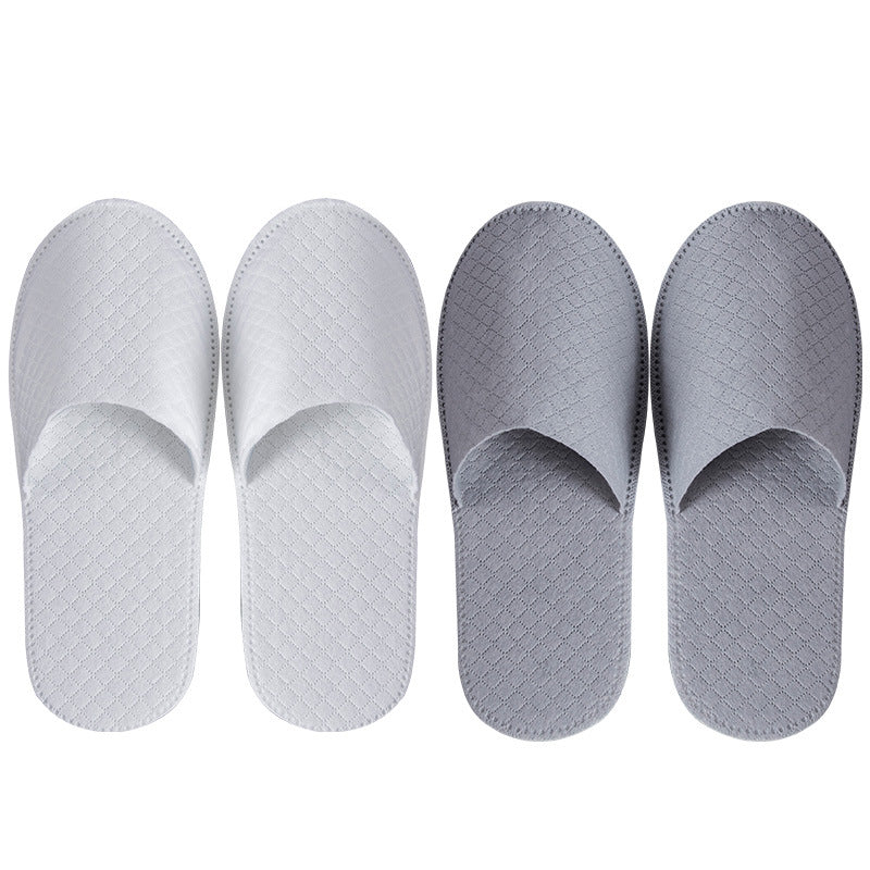 10 Pairs per Pack Disposable Hotel Slippers, Ultrasonic Needle-Punched Non-Woven Slippers, Non-Slip for Hotel & Guest Use