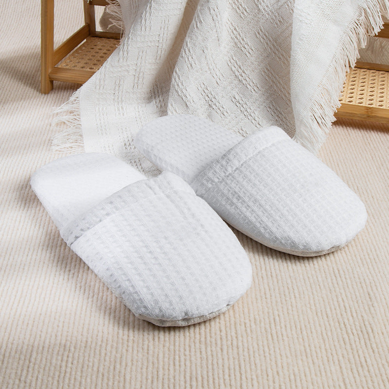 Wholesale Thick, Portable Disposable Waffle Pattern Slippers for Five-Star Hotel Guesthouses and Guest Rooms