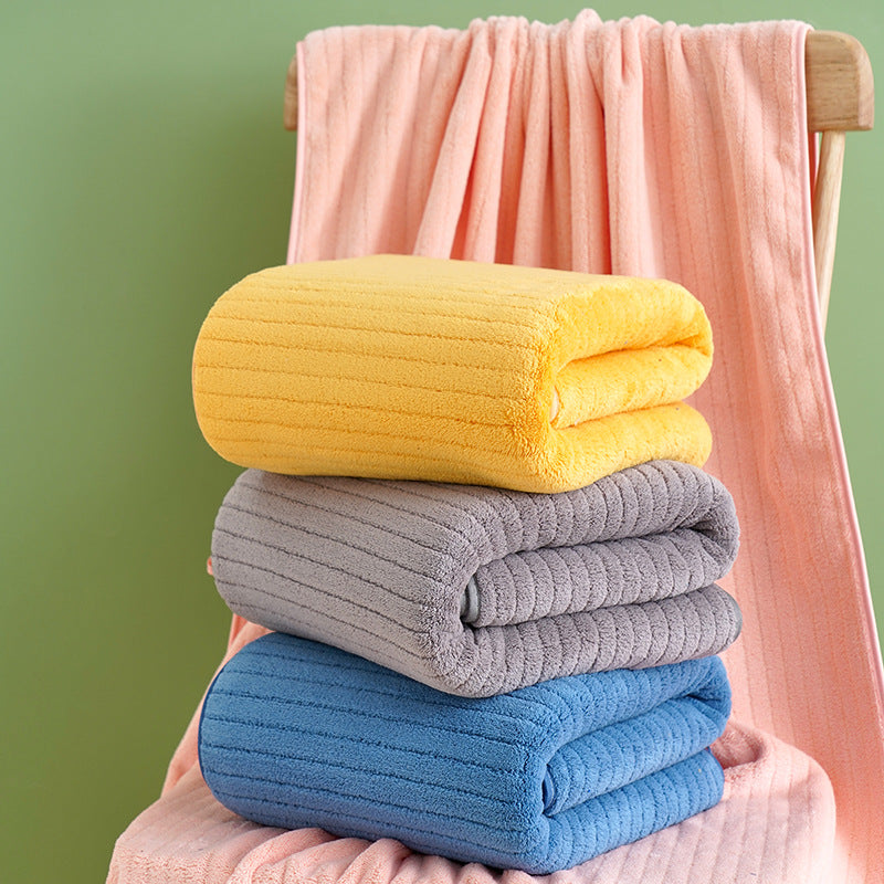 Coral Fleece Bath Towel | Thickened Quick-Dry | Adults Home Use