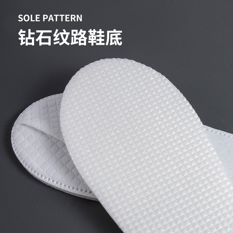 10 Pairs per Pack Disposable Hotel Slippers, Ultrasonic Needle-Punched Non-Woven Slippers, Non-Slip for Hotel & Guest Use