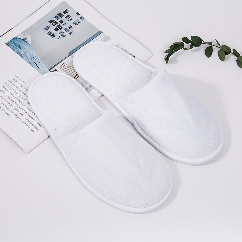 Thick Coral Fleece Disposable Slippers | Non-slip | Hotel, Airbnb & Beauty Salon