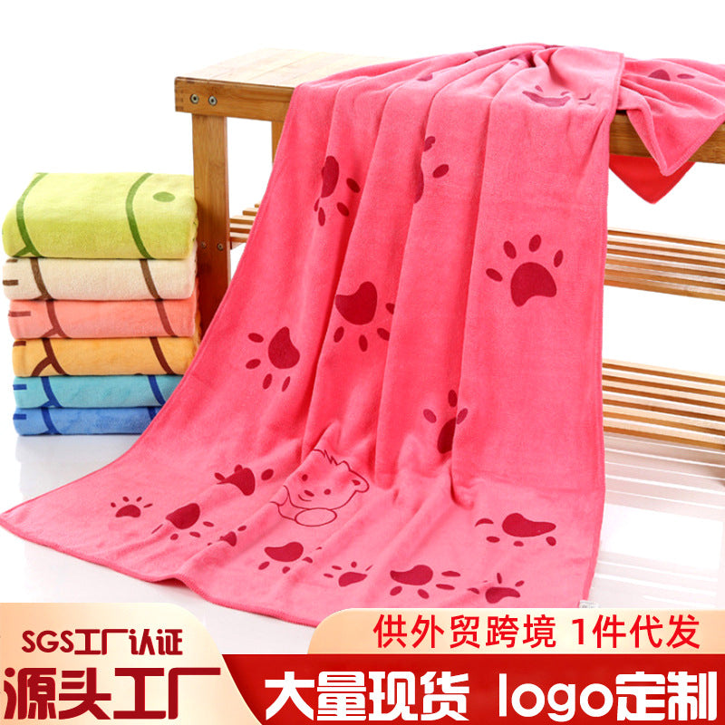 Cartoon Printed Microfiber Bath Towel 70×140cm | Kids & Family | Wholesale