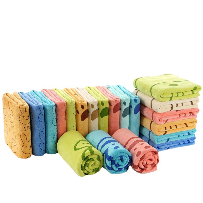 Cartoon Printed Microfiber Bath Towel 70×140cm | Kids & Family | Wholesale