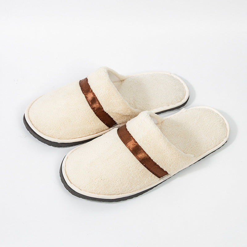 Thick Coral Fleece Disposable Slippers | Non-slip | Hotel, Airbnb & Beauty Salon