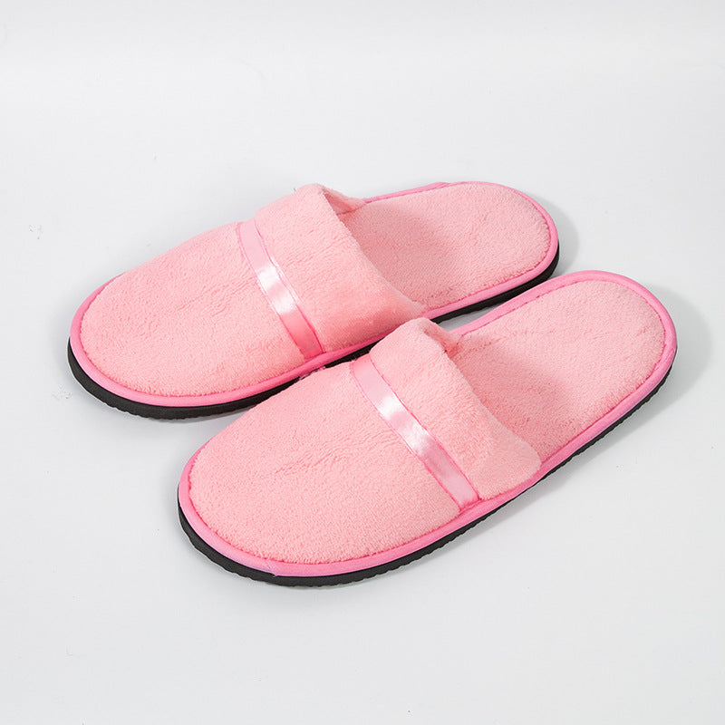 Thick Coral Fleece Disposable Slippers | Non-slip | Hotel, Airbnb & Beauty Salon