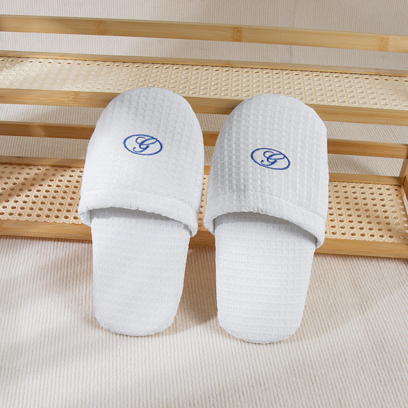 Wholesale Thick, Portable Disposable Waffle Pattern Slippers for Five-Star Hotel Guesthouses and Guest Rooms