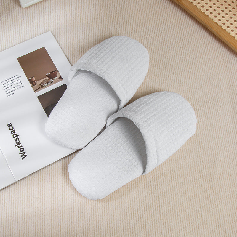 Wholesale Thick, Portable Disposable Waffle Pattern Slippers for Five-Star Hotel Guesthouses and Guest Rooms